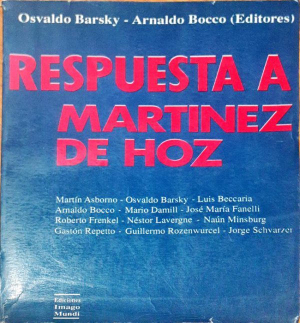 Respuesta a Martínez de la Hoz