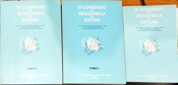 III Congreso de Geoquímica de España – Tomo I , Tomo II y apéndice