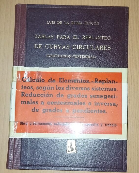 Tablas para el replanteo de curvas circulares ( Graduación centesimal )